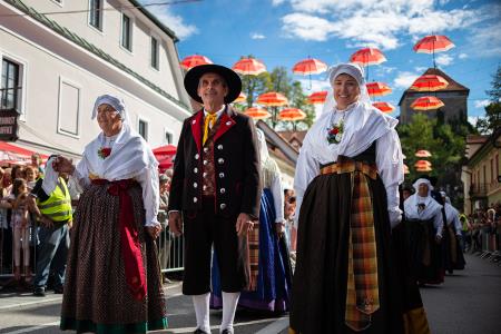 Izjemen obisk zaznamoval 50. Dneve narodnih noš in oblačilne dediščine v Kamniku (Blaž T. Muc)  (57)